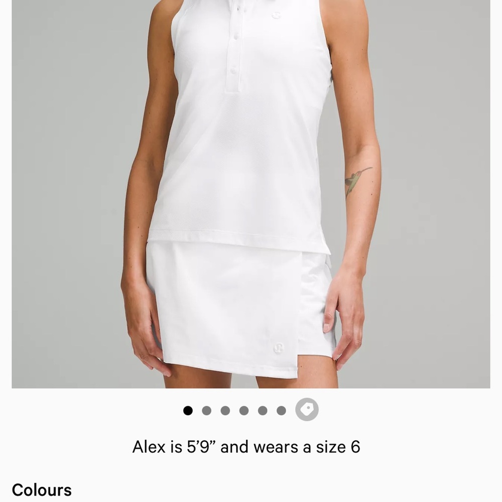 Lululemon Women's White Sleeveless Polo white